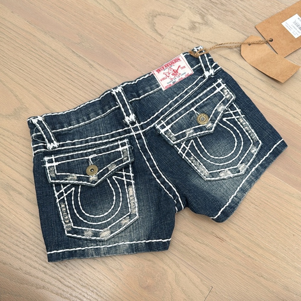 True Religion Blue Jean Shorts - Picture 3 of 8